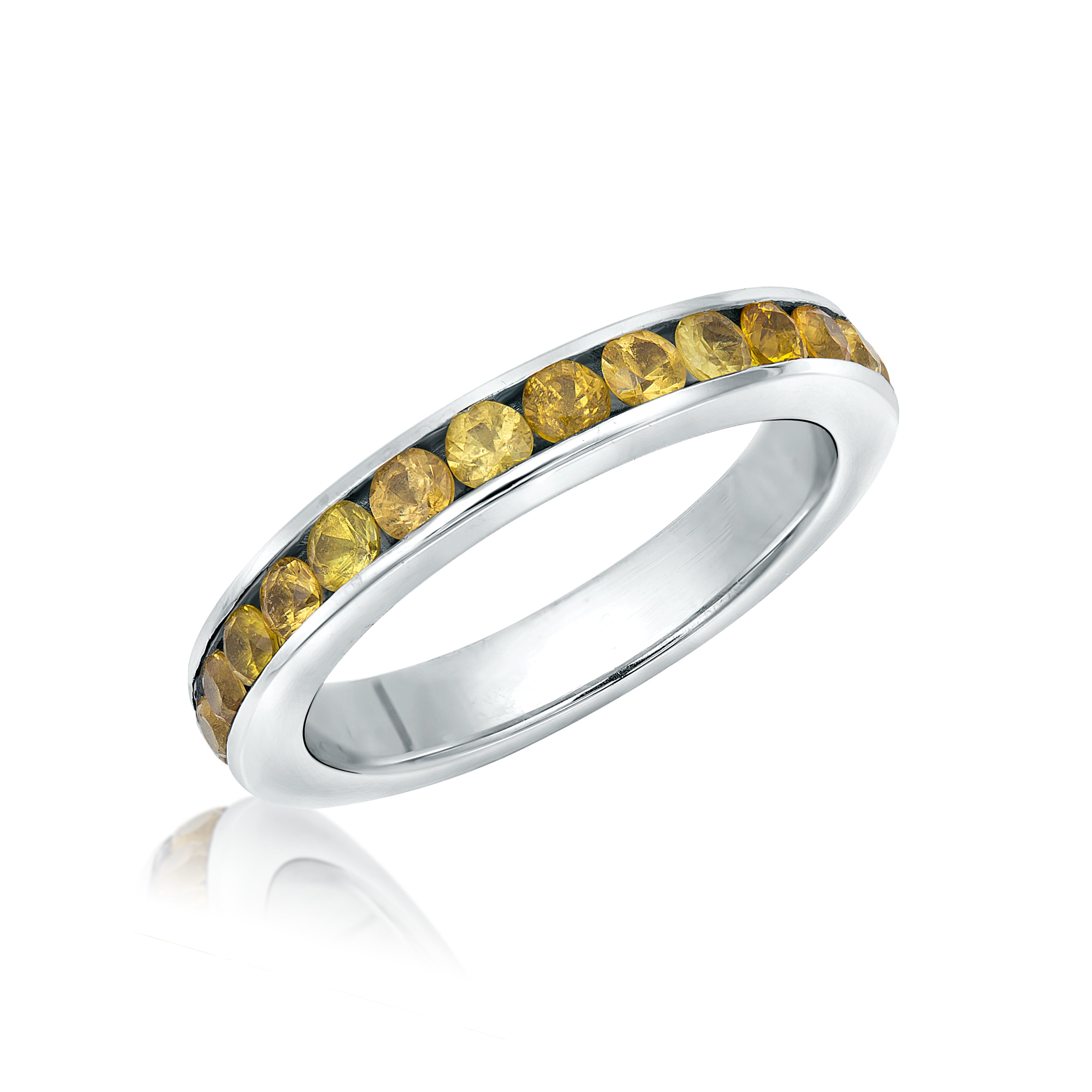 L’Orée Yellow Sapphire Channel Set Band