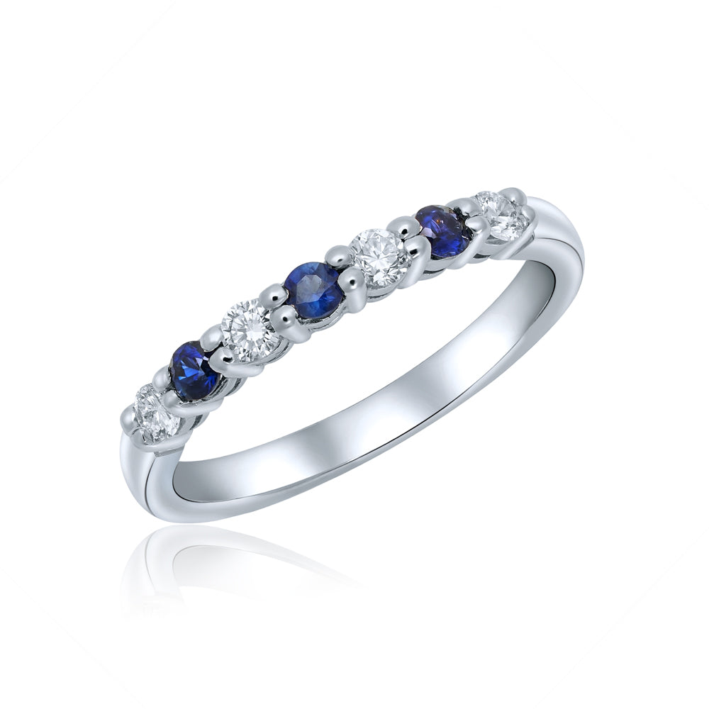 L’Orée Tri-Sapphire Diamond Band