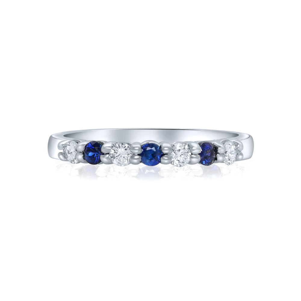 L’Orée Tri-Sapphire Diamond Band
