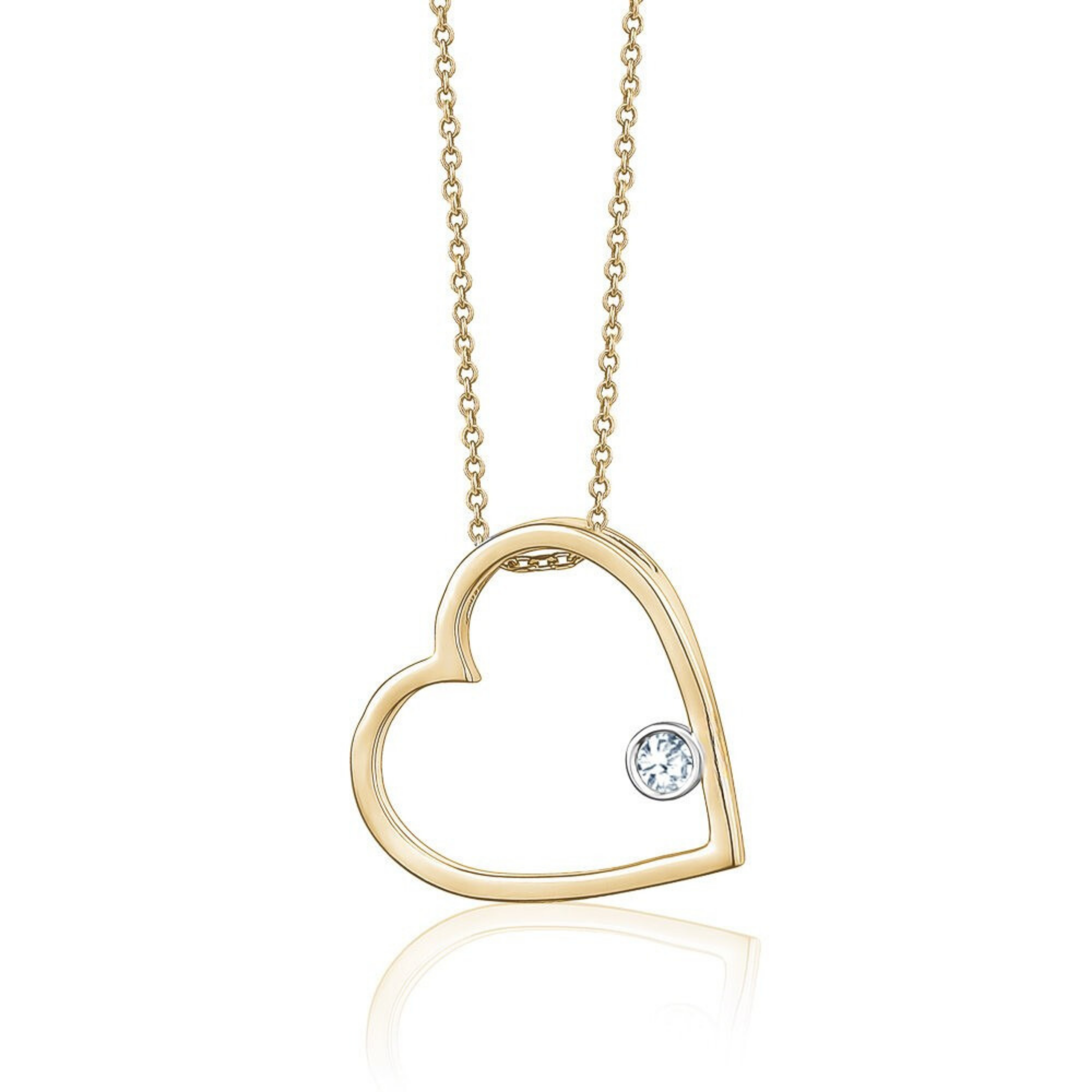 L’Orée Floating Diamond Heart Pendant