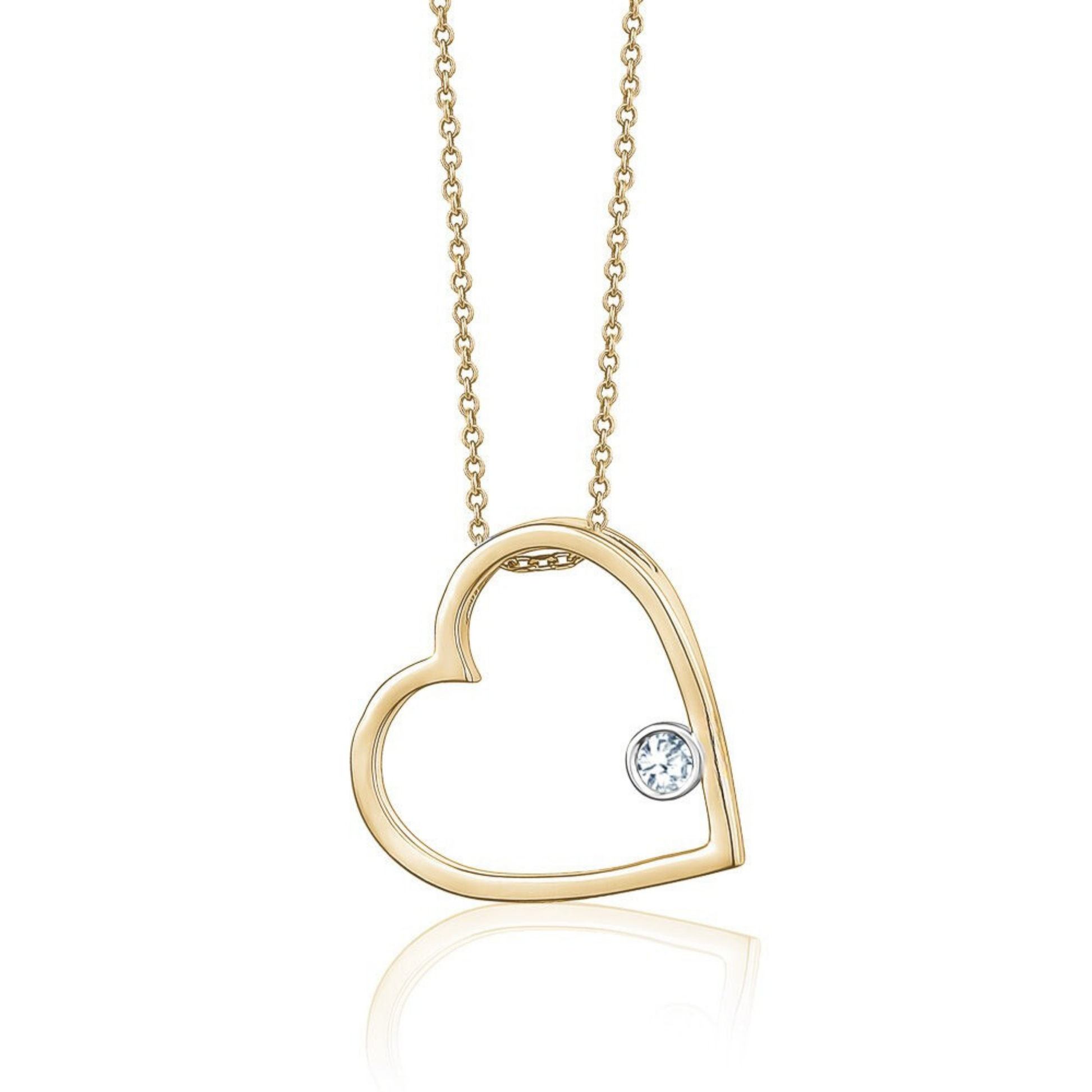 L’Orée Floating Diamond Heart Pendant