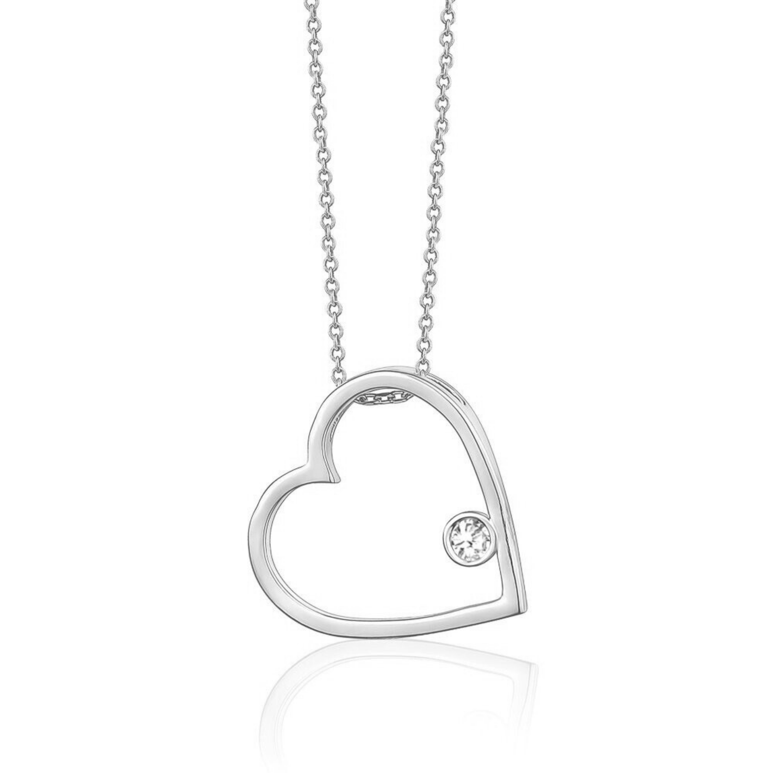 L’Orée Floating Diamond Heart Pendant