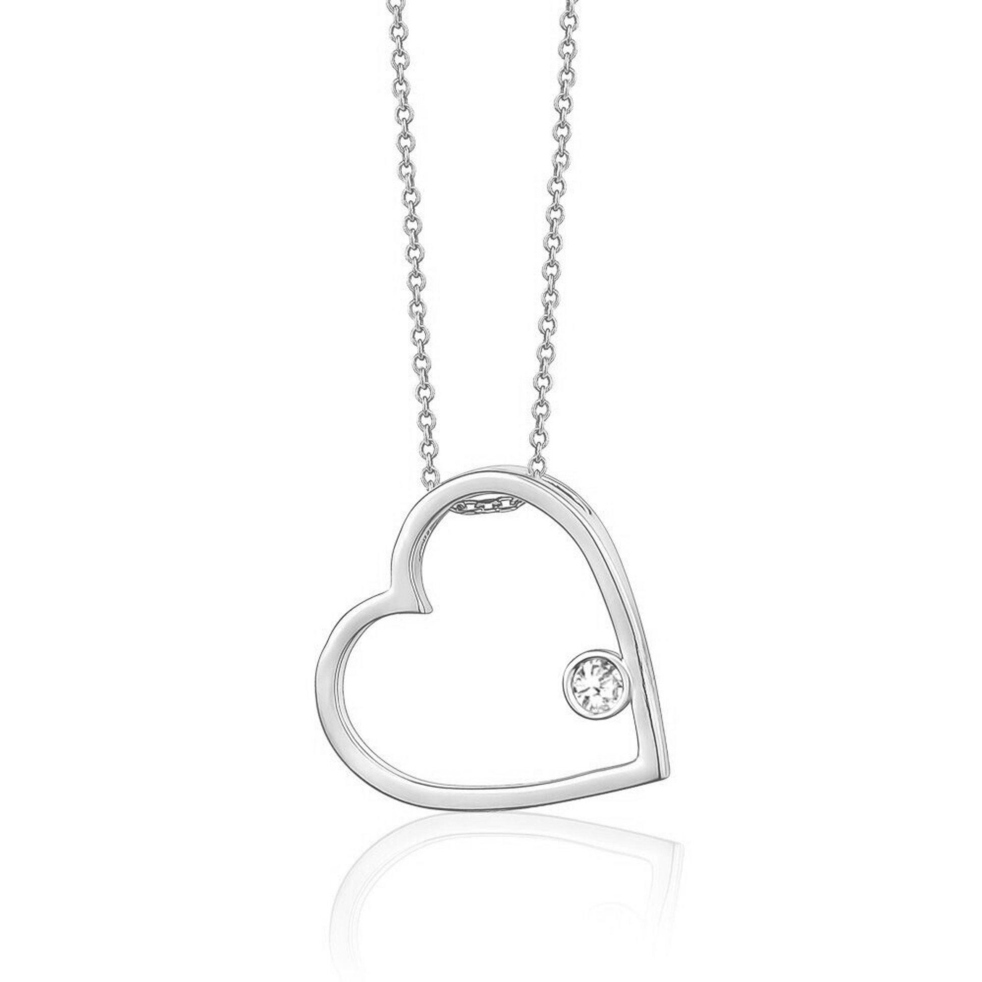 L’Orée Floating Diamond Heart Pendant