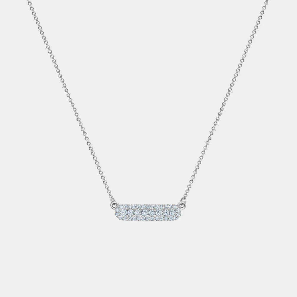 L’Orée Halo Diamond Bar Necklace