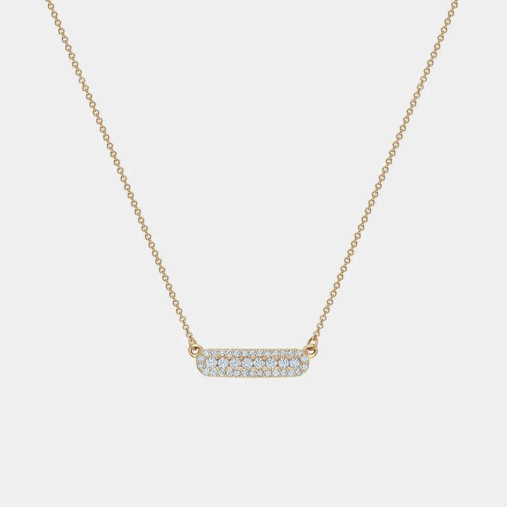 L’Orée Halo Diamond Bar Necklace
