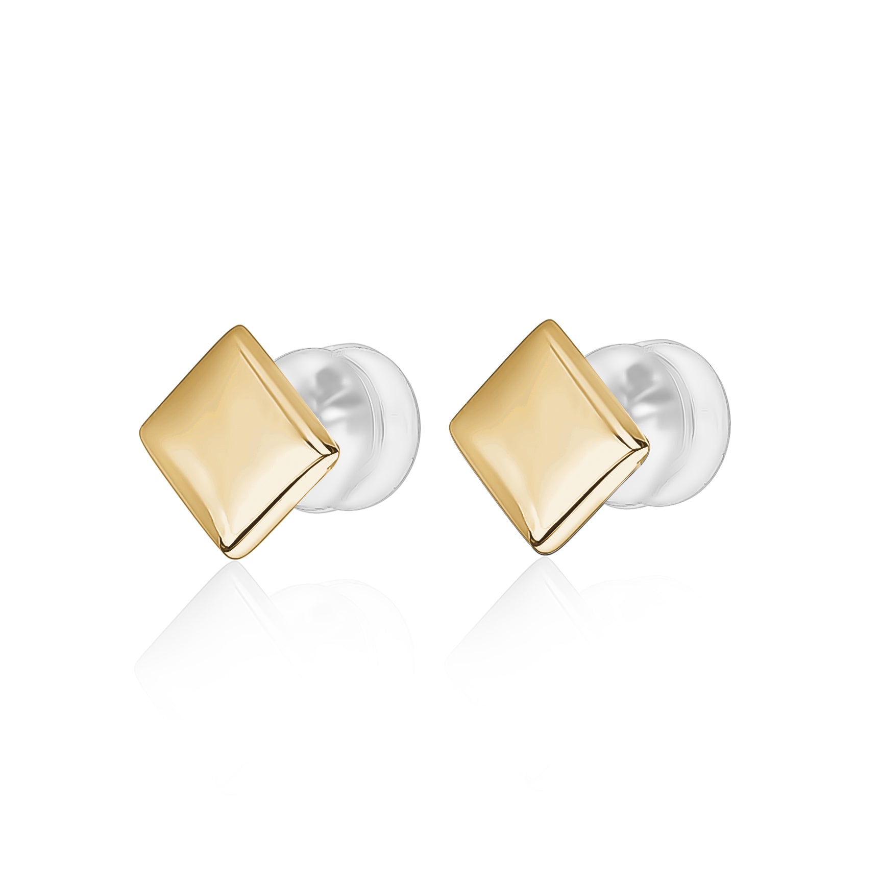 L’Orée Geometric Square Stud Earrings