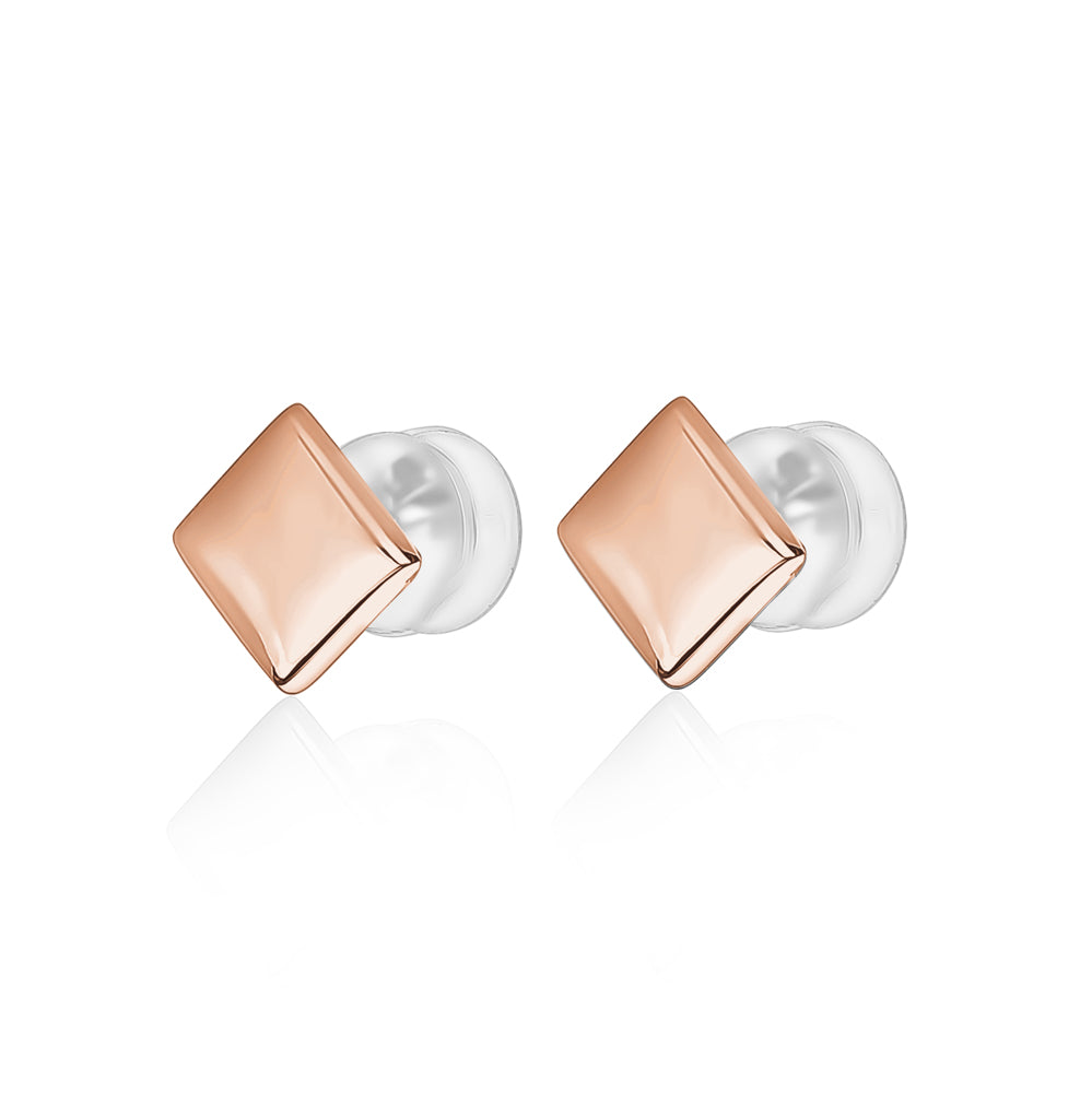 L’Orée Geometric Square Stud Earrings