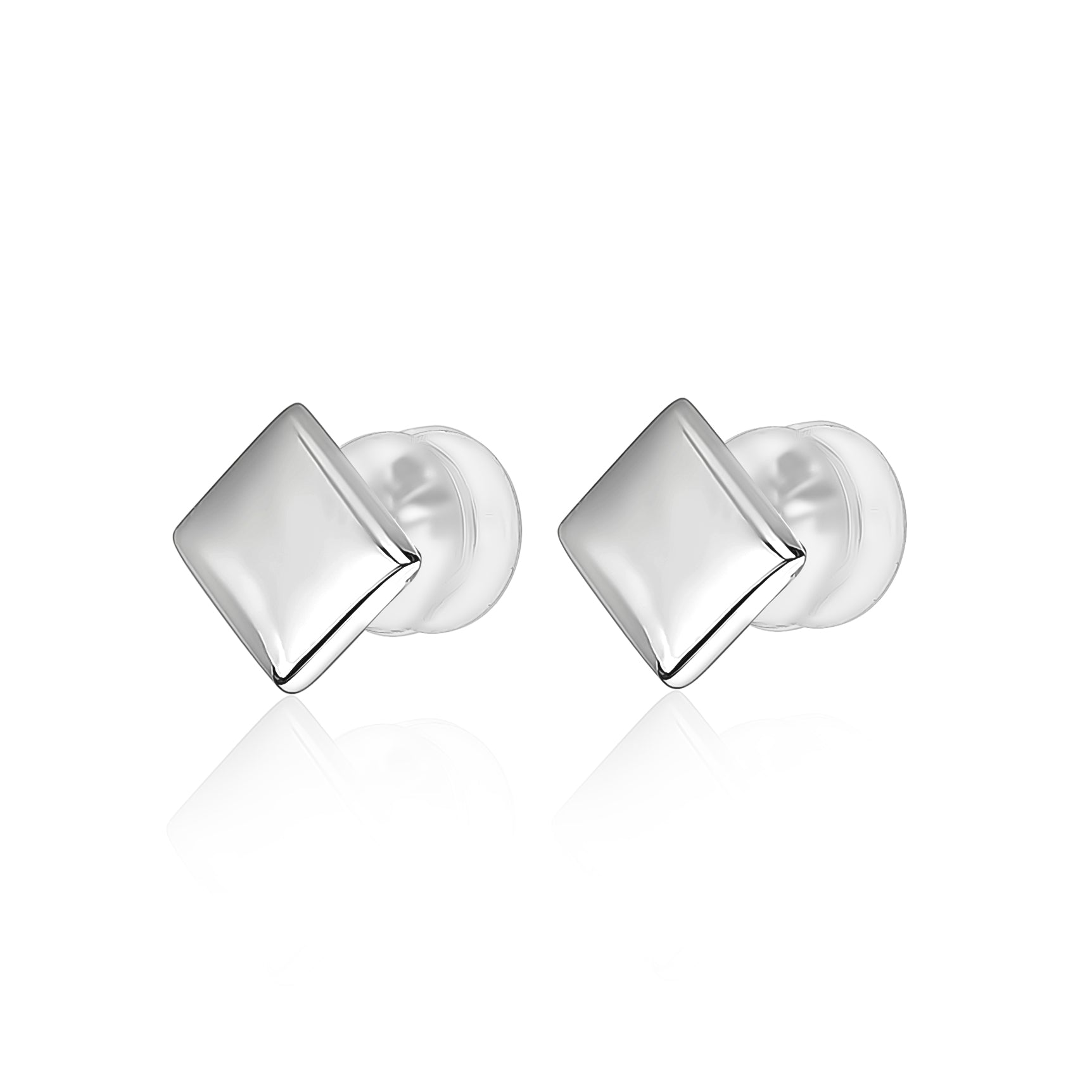 L’Orée Geometric Square Stud Earrings