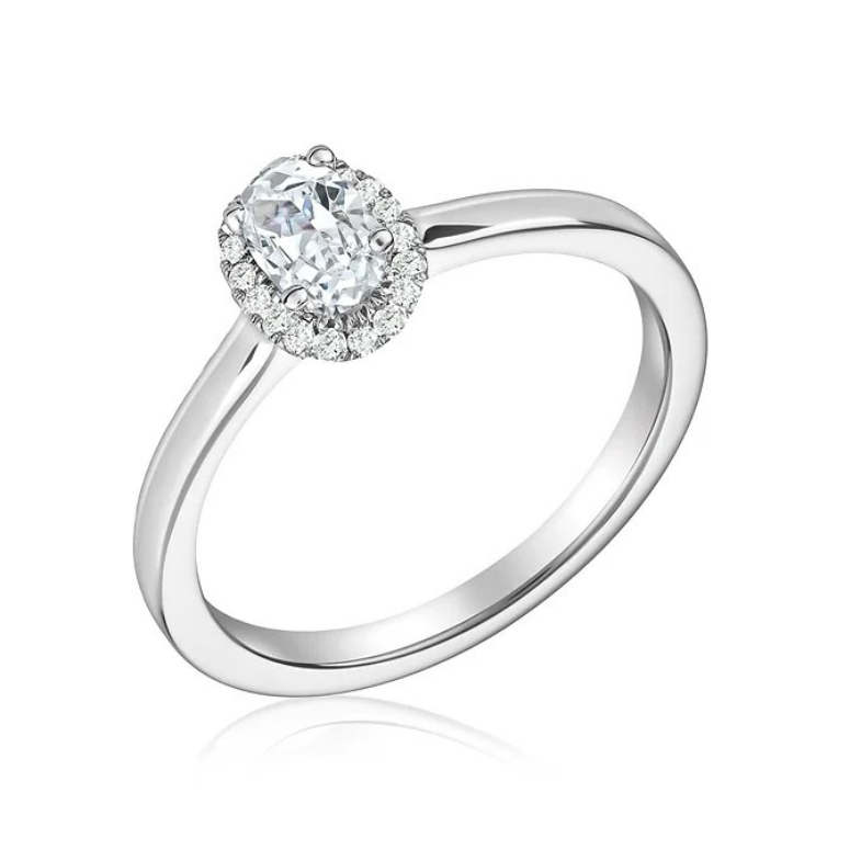 L’Orée Oval Cut Engagement Ring With Halo
