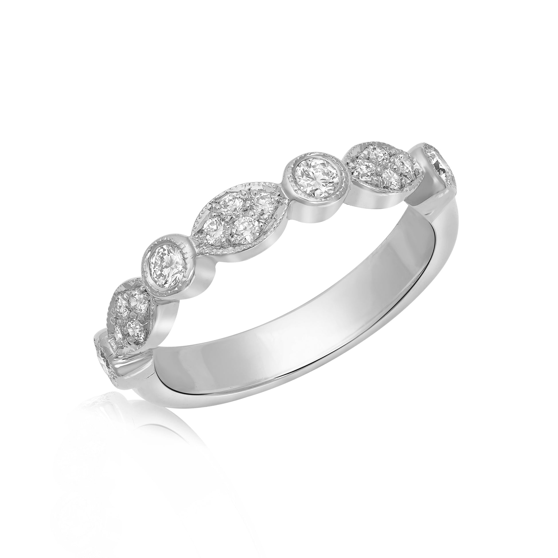 L’Orée Vintage Diamond Cluster Band