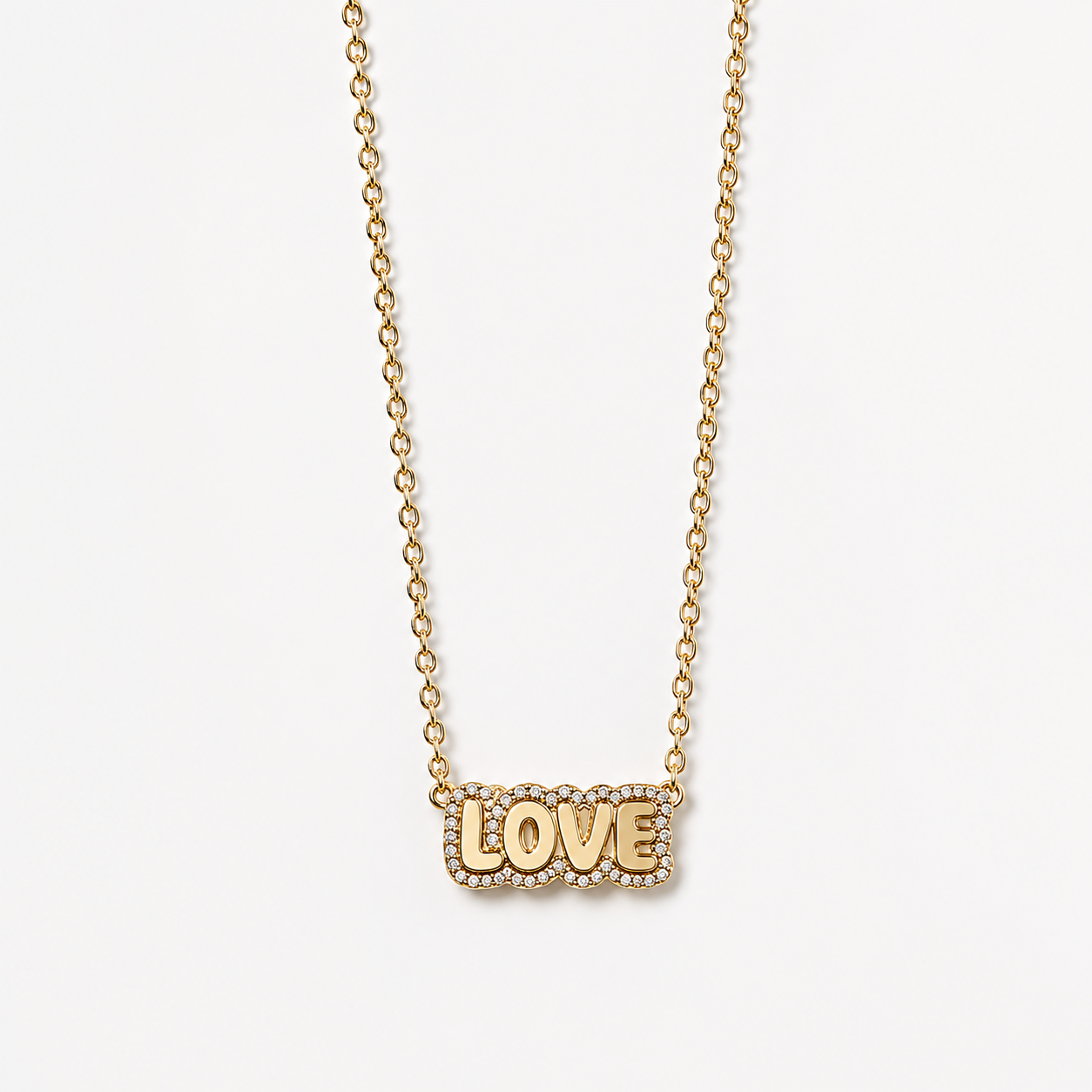 L’Orée Customizable Bubble Diamond Name Necklace