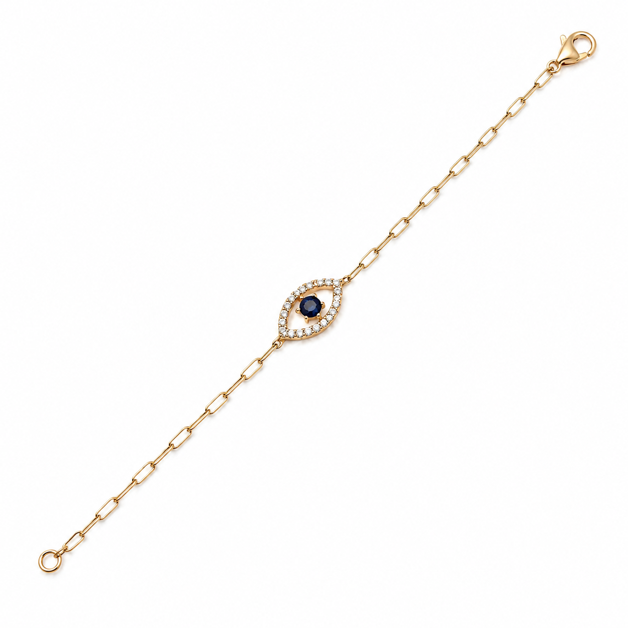 L’Orée Paper Clip Evil Eye Bracelet