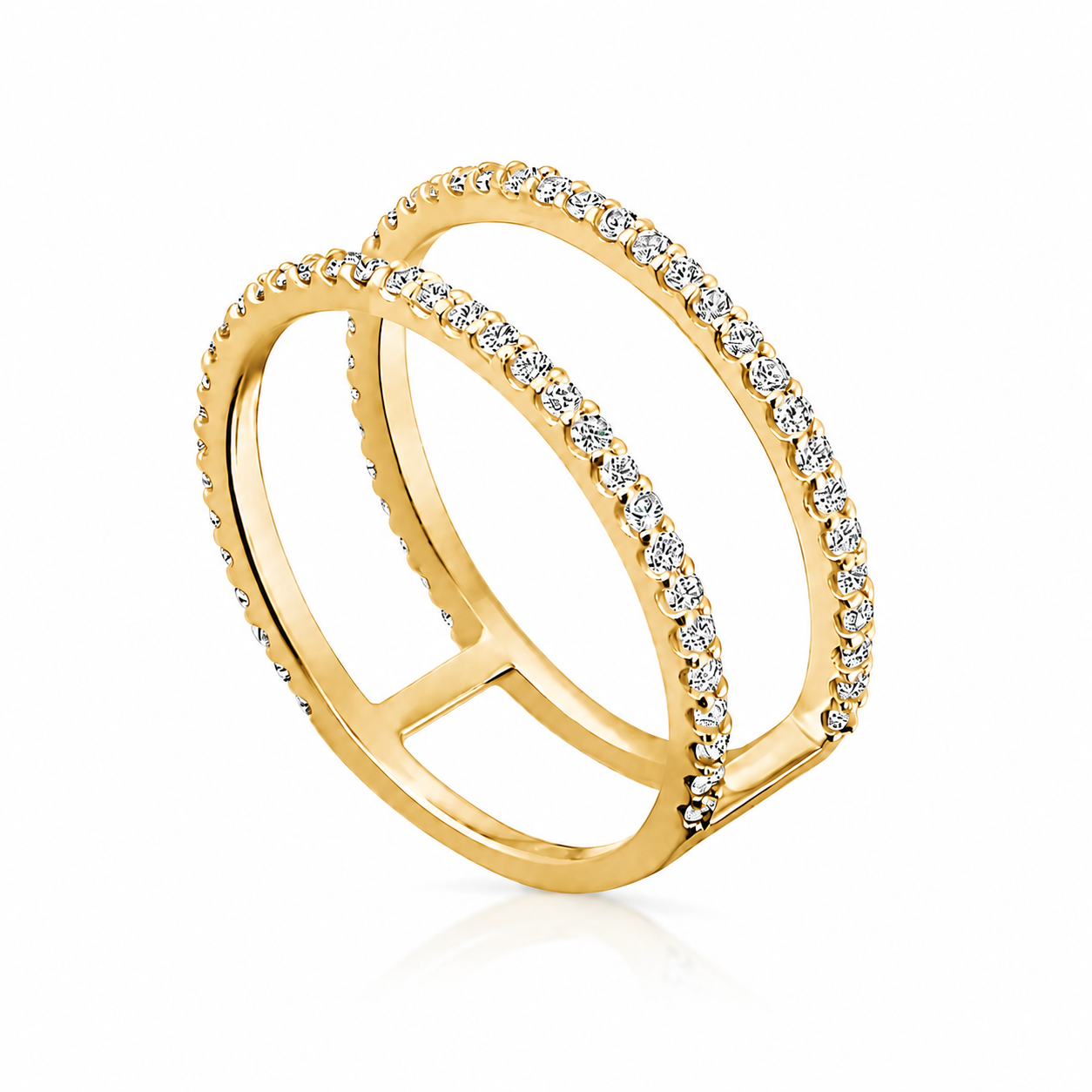 L’Orée Double Row Diamond Ring