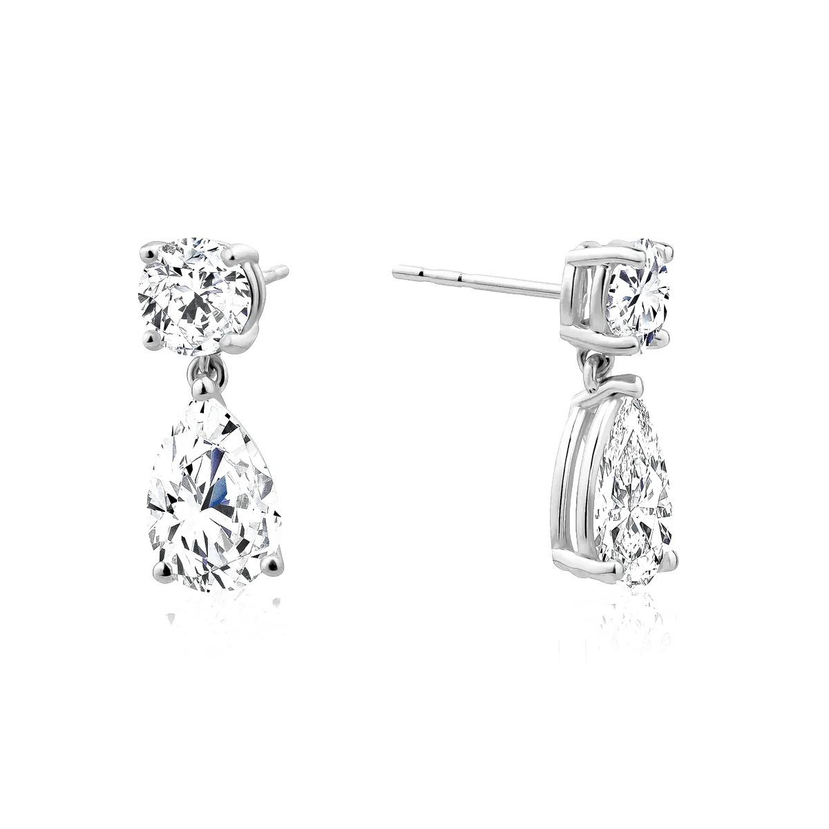L’Orée Lab Grown Pear Drop Stud Earrings