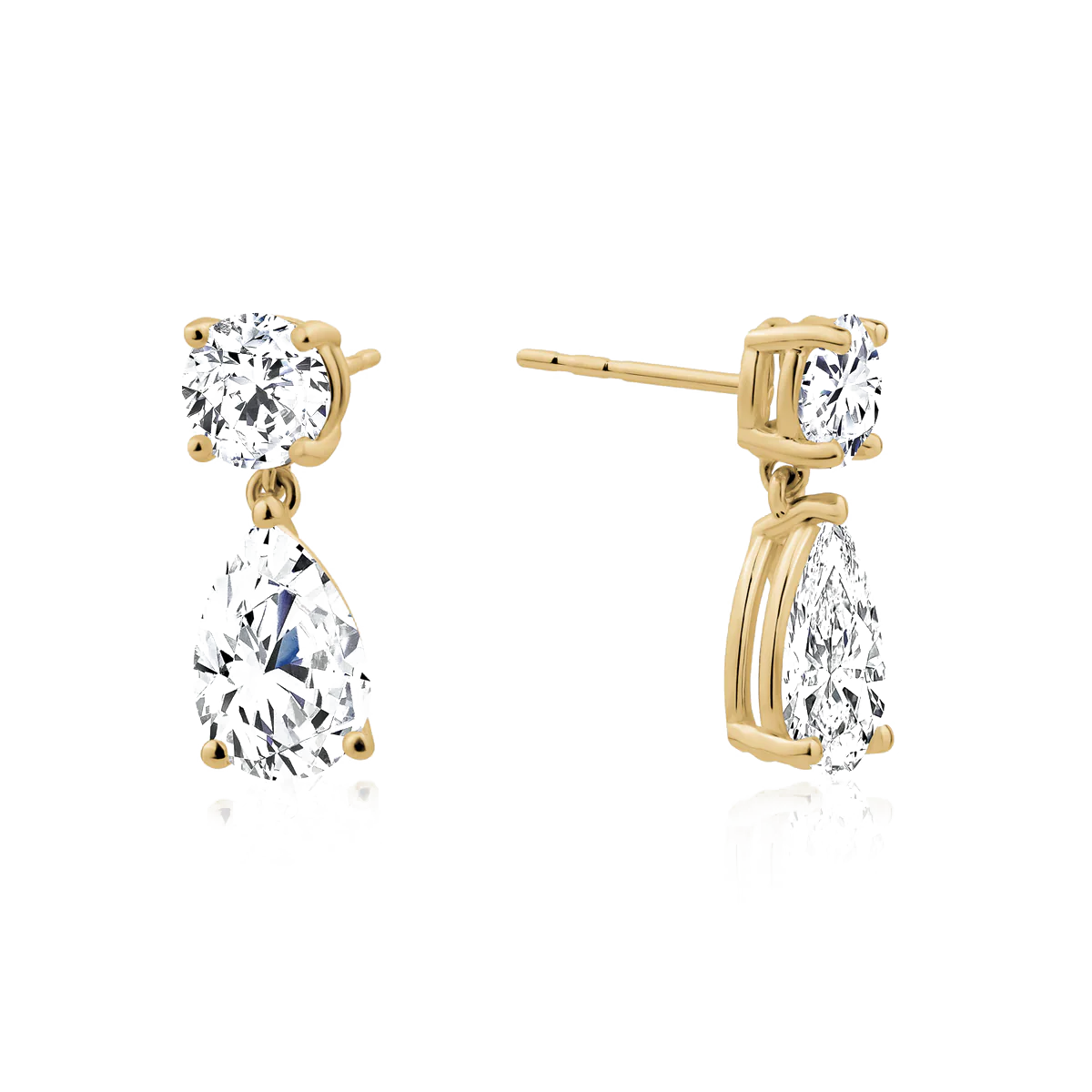 L’Orée Lab Grown Pear Drop Stud Earrings