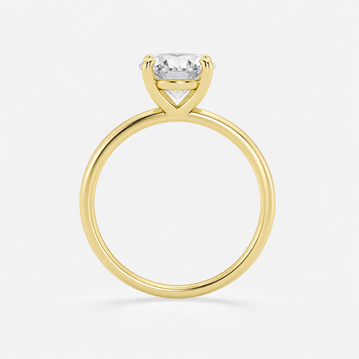 L’Orée Three Carat Center Oval Lab Grown Diamond Solitaire Engagement Ring