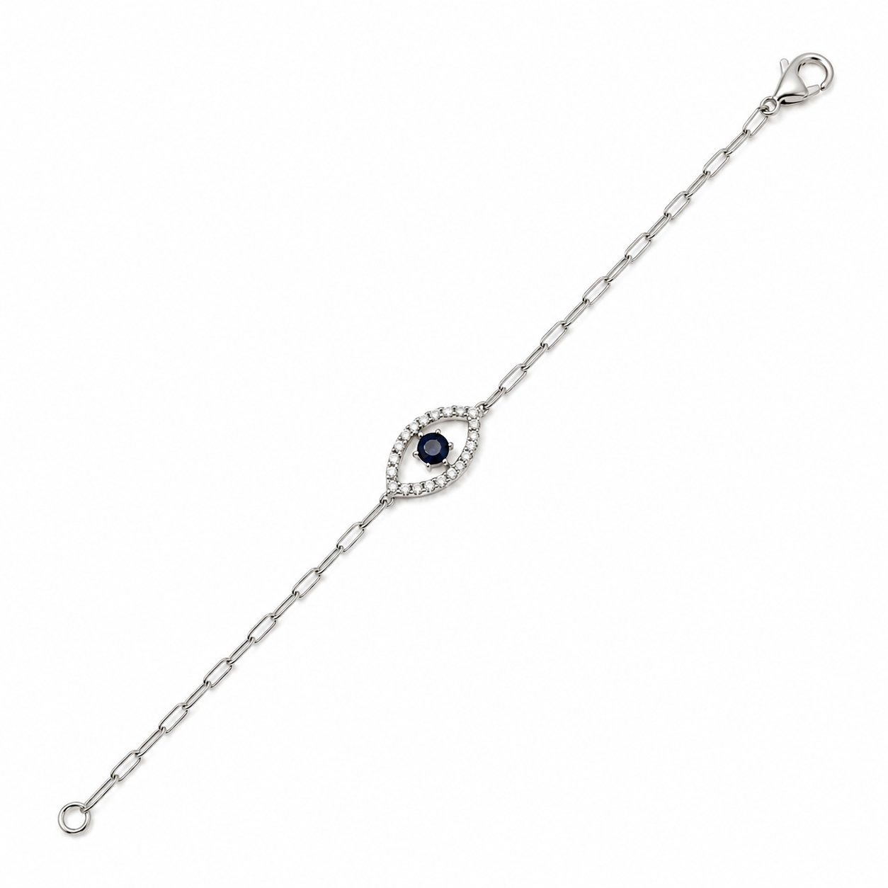 L’Orée Paper Clip Evil Eye Bracelet