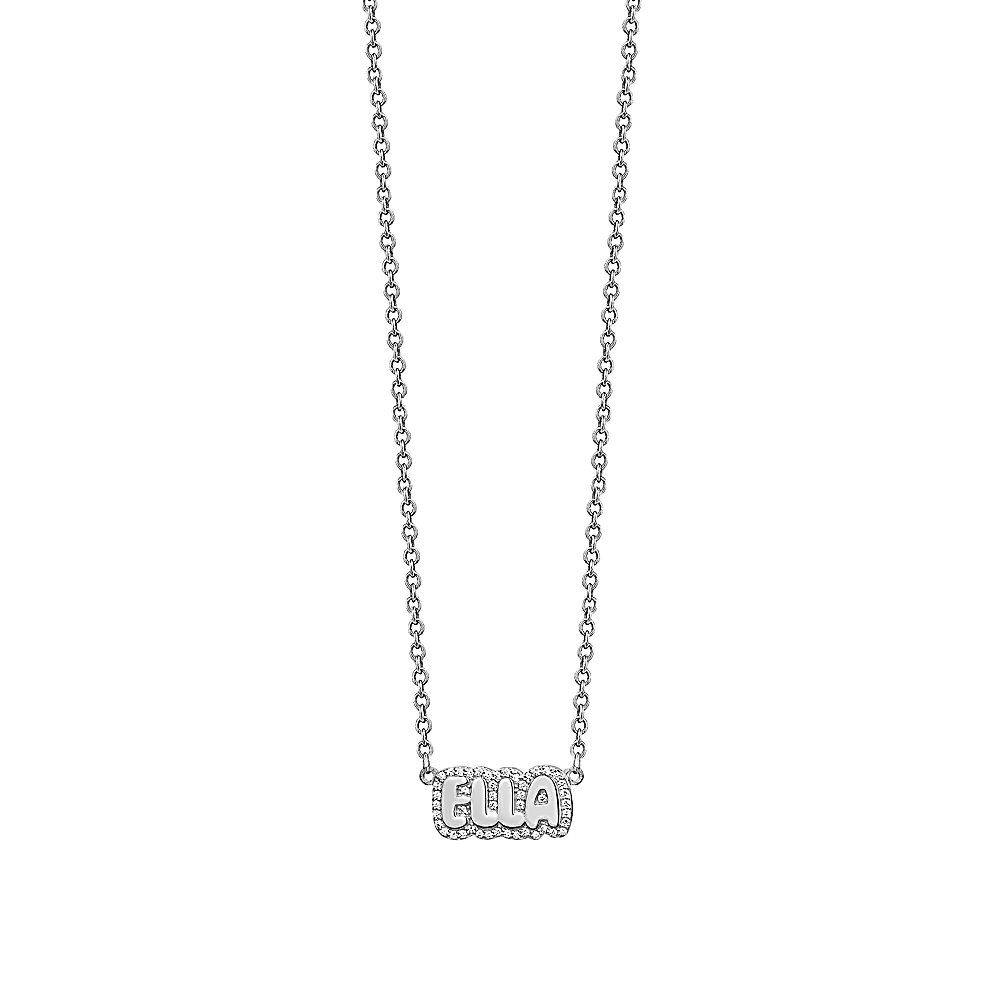 L’Orée Customizable Bubble Diamond Name Necklace