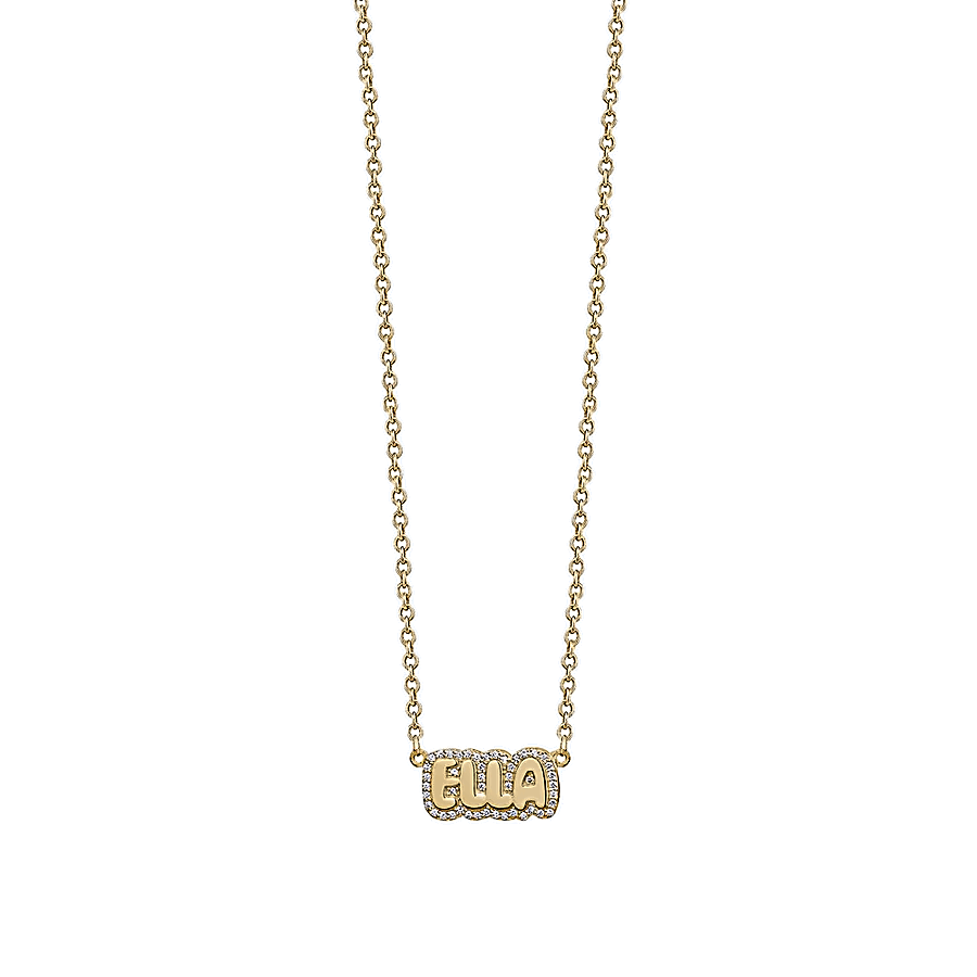L’Orée Customizable Bubble Diamond Name Necklace
