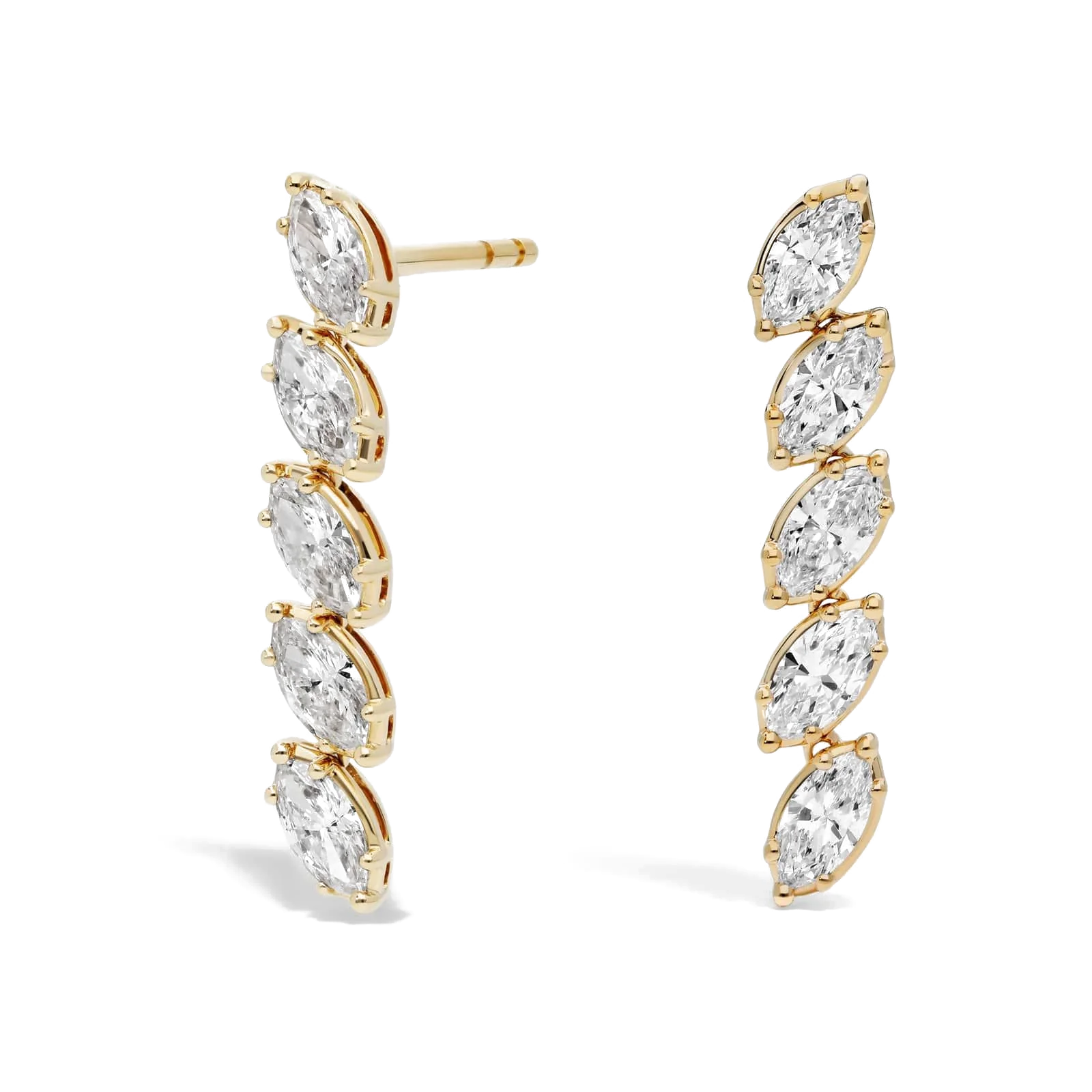 L’Orée Marquise Cut Lab Grown Diamonds Drop Earrings