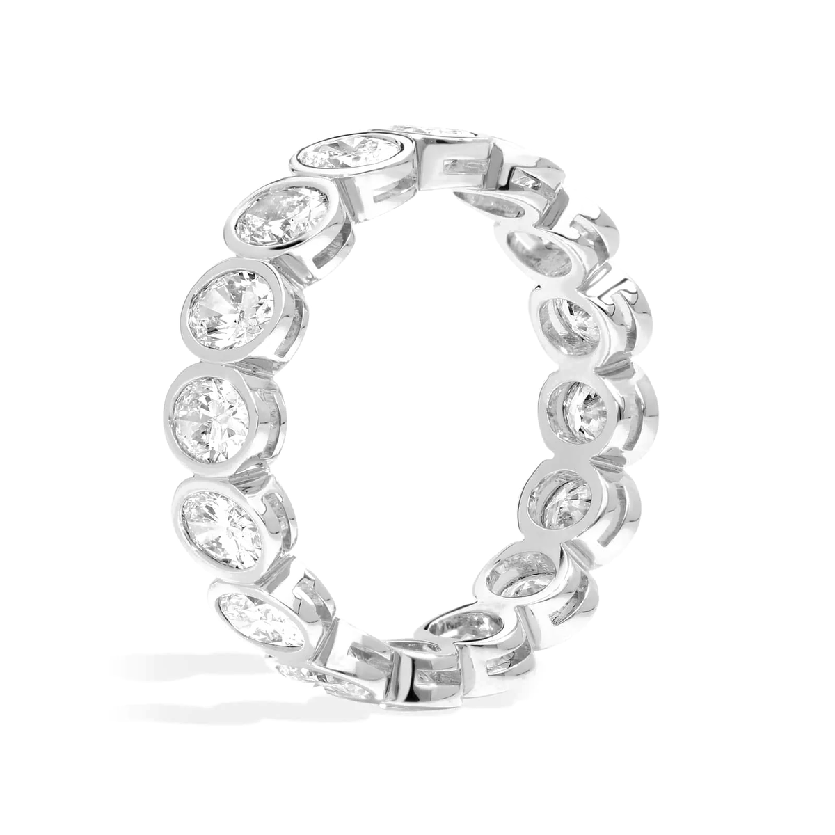 L’Orée Lab Diamonds Oval Cut Bezel Set Eternity Ring