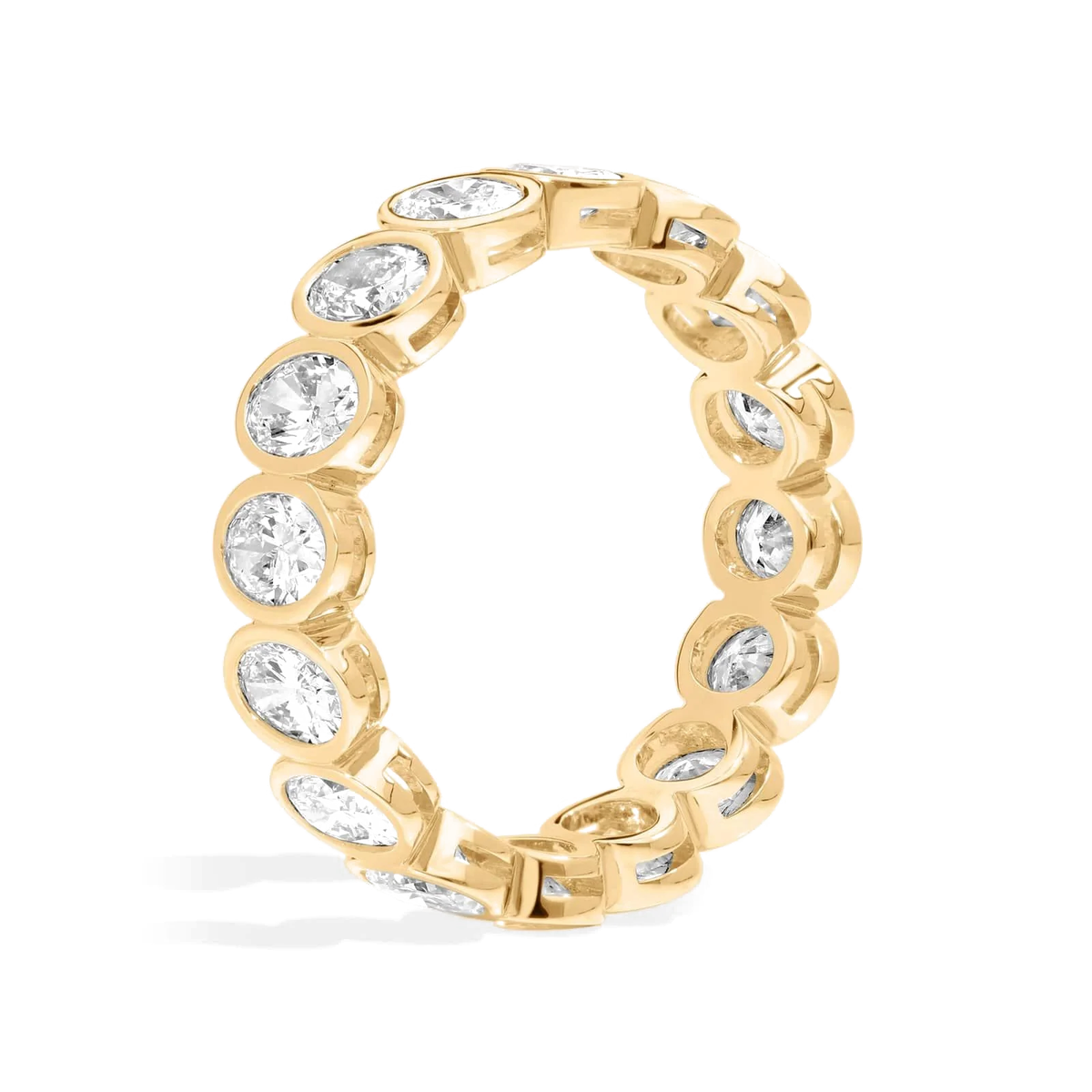 L’Orée Lab Diamonds Oval Cut Bezel Set Eternity Ring