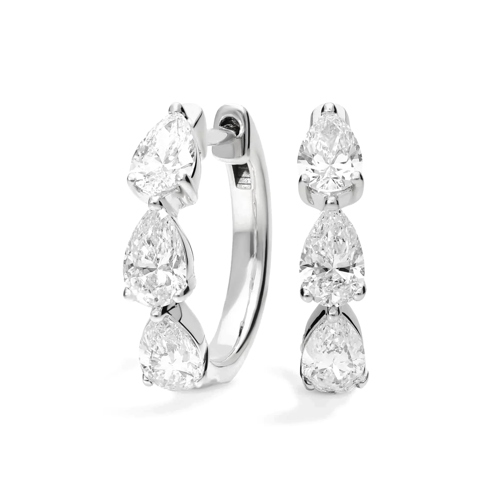 L’Orée Tri-Stone Pear Shaped Lab Grown Diamonds