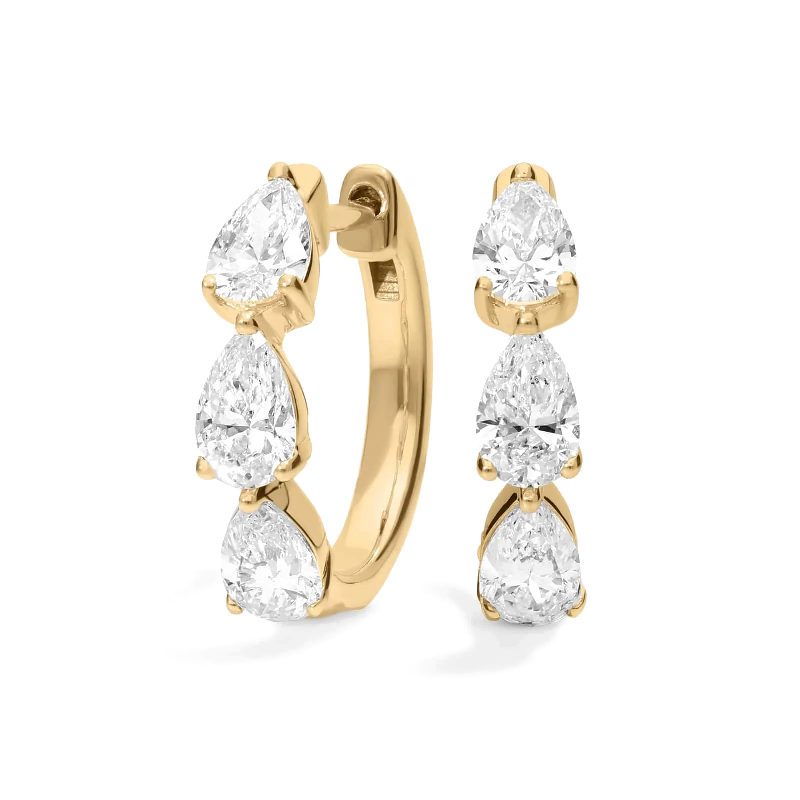 L’Orée Tri-Stone Pear Shaped Lab Grown Diamonds