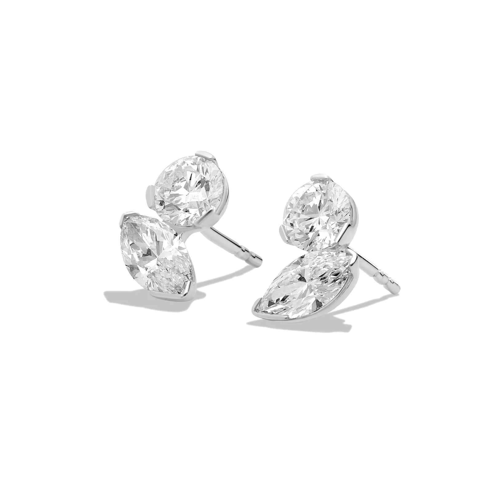 L’Orée Toi et Moi Earrings With Marquise Cut Lab Grown Diamonds
