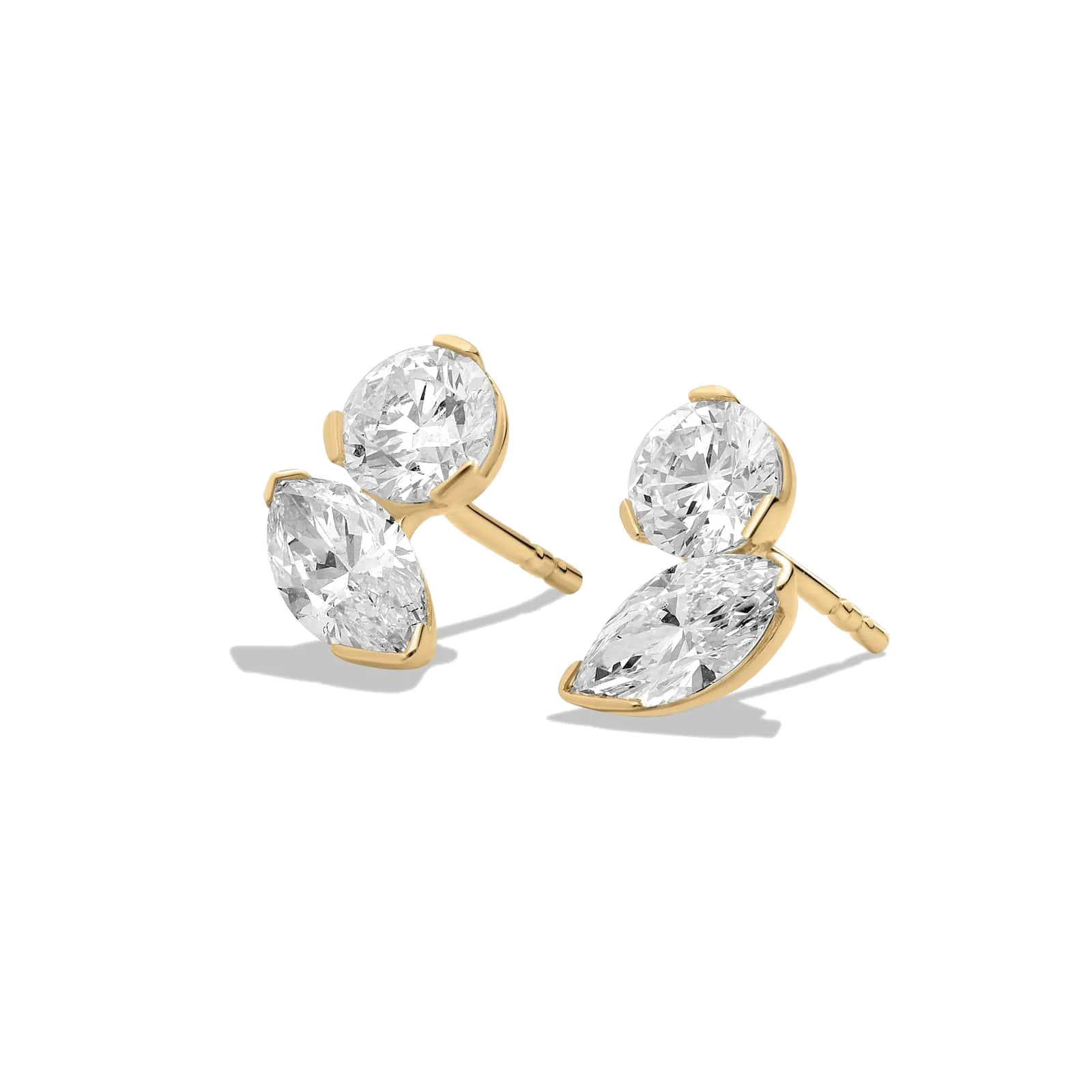 L’Orée Toi et Moi Earrings With Marquise Cut Lab Grown Diamonds